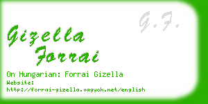 gizella forrai business card